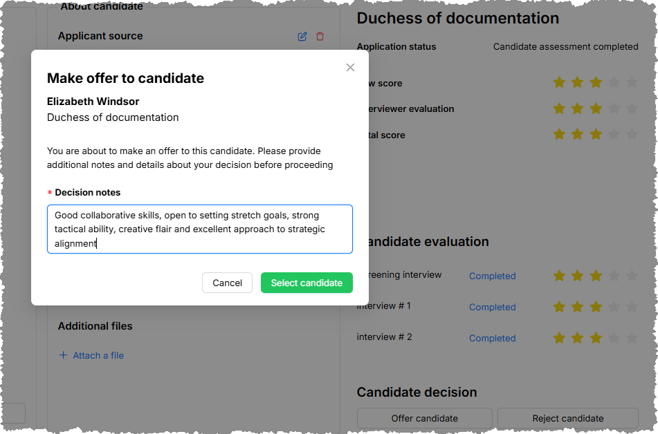 Candidate assessment-make offer decision modal.png